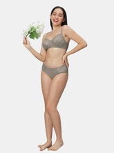 Load image into Gallery viewer, Sonari Non Padded Medium Coverage Nylon Spandex Bridal Lingerie Set with Mid Rise Panty – DONA