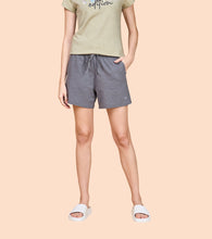 Load image into Gallery viewer, Enamor Essentials Womens E062-Mid Rise Relaxed Fit Thigh Length Jersey Shorts