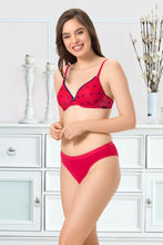 Load image into Gallery viewer, Amante every de Bae Full Cover Padded Underwired T-shirt Bra - Crimson