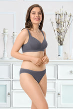 Load image into Gallery viewer, Amante Cotton Non-Padded Non-Wired True Support Bra - Steel Grey