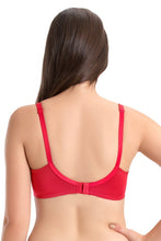 Load image into Gallery viewer, Amante every de Lace Contour Non-Padded Non-Wired Full Cover Bra - Crimson