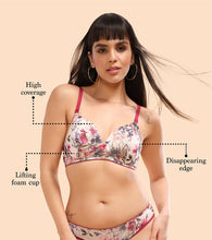 Load image into Gallery viewer, Enamor Vanish Curve Neckline With Perfect Density Lift Cup Women's Everyday Fashion T-Shirt Bra - Padded, Wirefree, High-Coverage - F065