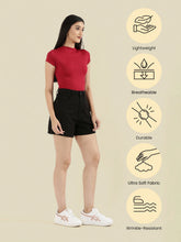 Load image into Gallery viewer, Go Colors Black Cotton Twill Shorts