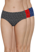 Load image into Gallery viewer, Amante Inner Elastic Print Mid Rise Hipster Panties (Pack of 3) 43105