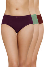 Load image into Gallery viewer, Amante Inner Elastic Solid Mid Rise Hipster Panty (Pack of 3) 43005