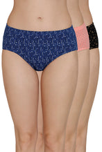 Load image into Gallery viewer, Amante Inner Elastic Print Mid Rise Hipster Panties (Pack of 3) 43105
