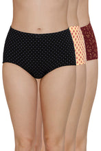 Load image into Gallery viewer, Amante Inner Elastic Print High Rise Full Brief Panties (Pack of 3) 53105