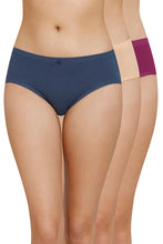 Load image into Gallery viewer, Amante Inner Elastic Solid Mid Rise Hipster Panty (Pack of 3) 43005
