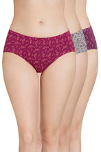 Load image into Gallery viewer, Amante Inner Elastic Printed Mid Rise Hipster Panty (Pack of 3) 43105