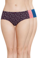 Load image into Gallery viewer, Amante Inner Elastic Printed Mid Rise Hipster Panty (Pack of 3) 43105