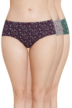 Load image into Gallery viewer, Amante Inner Elastic Printed Mid Rise Hipster Panty (Pack of 3) 43105