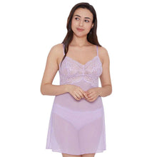 Load image into Gallery viewer, Wacoal Essential Lace Non Padded Non Wired Bridal Wear Lace Babydoll Chemise - Lavender I14364