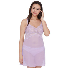 Load image into Gallery viewer, Wacoal Essential Lace Non Padded Non Wired Bridal Wear Lace Babydoll Chemise - Lavender I14364