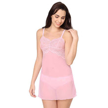 Load image into Gallery viewer, Wacoal Essential Lace Non Padded Non Wired Bridal Wear Lace Babydoll Chemise - Pink I14364