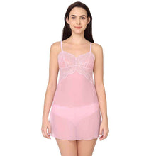 Load image into Gallery viewer, Wacoal Essential Lace Non Padded Non Wired Bridal Wear Lace Babydoll Chemise - Pink I14364