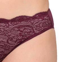 Load image into Gallery viewer, Wacoal Essential Lace Low Waist Low Coverage Bridal Wear Lace Bikini Panty - Wine I43364