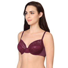 Load image into Gallery viewer, Wacoal Essential Lace Non Padded Wired Full Cup Bridal Wear Lace Bra Full Support Bra - Wine I51364