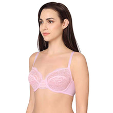 Load image into Gallery viewer, Wacoal Essential Lace Non Padded Wired Full Cup Bridal Wear Lace Bra Full Support Bra - Light Pink I51364