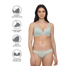 Load image into Gallery viewer, Wacoal Emma Lace Padded Non-wired 3/4th Cup Bridal Wear Medium coverage Lace Bra - Green IAB317