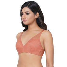 Load image into Gallery viewer, Wacoal Emma Lace Padded Non-wired 3/4th Cup Bridal Wear Medium coverage Lace Bra - Rust IAB317
