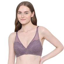 Load image into Gallery viewer, Wacoal Emma Lace Padded Non-wired 3/4th Cup Bridal Wear Medium coverage Lace Bra - Purple IAB317