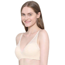 Load image into Gallery viewer, Wacoal Emma Lace Padded Non-wired 3/4th Cup Bridal Wear Medium coverage Lace Bra - Beige IAB317