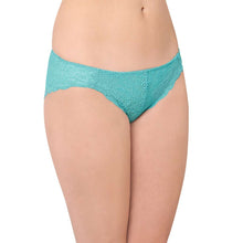 Load image into Gallery viewer, Wacoal Plush Desire Low Waist Medium Coverage Bridal Wear Lace Bikini Panty - Blue IAS090