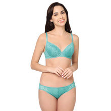 Load image into Gallery viewer, Wacoal Plush Desire Low Waist Medium Coverage Bridal Wear Lace Bikini Panty - Blue IAS090