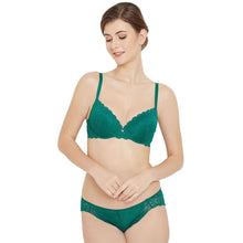 Load image into Gallery viewer, Wacoal Plush Desire Low Waist Medium Coverage Bridal Wear Lace Bikini Panty - Green IAS090