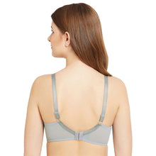 Load image into Gallery viewer, Wacoal Feliz Padded Wired 3/4th Cup Everyday Wear Medium coverage Lace Plunge Bra - Grey IB4212