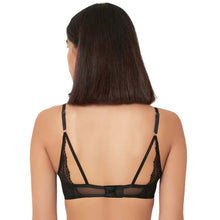 Load image into Gallery viewer, Wacoal Zephyr Padded Non Wired 3/4Th Cup Push-Up Lacy Plunge Bra - Black IB45910IN