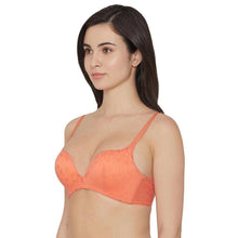 Load image into Gallery viewer, Wacoal Zephyr Padded Non Wired 3/4Th Cup Push-Up Lacy Plunge Bra - Orange IB45910IN