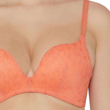 Load image into Gallery viewer, Wacoal Zephyr Padded Non Wired 3/4Th Cup Push-Up Lacy Plunge Bra - Orange IB45910IN