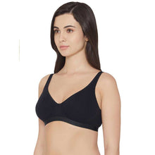 Load image into Gallery viewer, Wacoal Essentials Non-padded Non-wired Full Cup Everyday Wear Cotton Blend Comfort Bra - Black IB50870IN