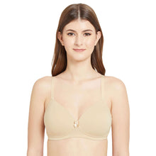 Load image into Gallery viewer, Wacoal Essentials Padded Non-wired Full Cup Everyday Wear Cotton Blend T-Shirt Bra - Beige IB5091