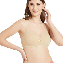 Load image into Gallery viewer, Wacoal Essentials Padded Non-wired Full Cup Everyday Wear Cotton Blend T-Shirt Bra - Beige IB5091