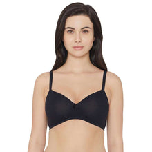 Load image into Gallery viewer, Wacoal Essentials Padded Non-wired Full Cup Everyday Wear Cotton Blend T-Shirt Bra - Black IB50910IN