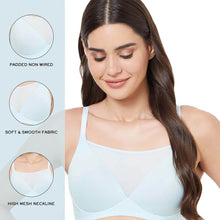 Load image into Gallery viewer, Wacoal Lively Padded Non-Wired Full Cup Everyday Wear Full coverage T-Shirt Bra - Sky Blue IB5199
