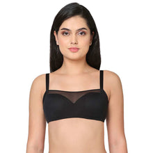 Load image into Gallery viewer, Wacoal Contour Padded Wired 3/4th Cup Full Coverage Mesh Fashion Bra - Black IB5246R