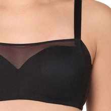 Load image into Gallery viewer, Wacoal Contour Padded Wired 3/4th Cup Full Coverage Mesh Fashion Bra - Black IB5246R