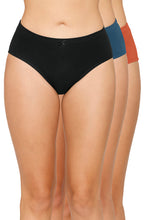 Load image into Gallery viewer, Amante Inner Elastic Solid Mid Rise Hipster Panty (Pack of 3) 43005