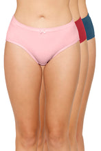 Load image into Gallery viewer, Amante Inner Elastic Solid Mid Rise Hipster Panty (Pack of 3) 43005