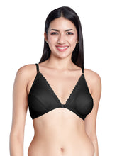 Load image into Gallery viewer, Sonari Non Padded Low Coverage Front Closure Cotton Polyester Non Wired Everyday Bra with Adjustable Straps - JINAL