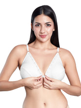 Load image into Gallery viewer, Sonari Non Padded Low Coverage Front Closure Cotton Polyester Non Wired Everyday Bra with Adjustable Straps - JINAL