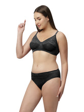 Load image into Gallery viewer, Sonari Nylon and Lace Romantic Lingerie Set with Non-Padded Wirefree Medium Coverage Bra and Full Coverage Panty – KRISHA