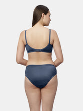 Load image into Gallery viewer, Sonari Nylon and Lace Romantic Lingerie Set with Non-Padded Wirefree Medium Coverage Bra and Full Coverage Panty – KRISHA