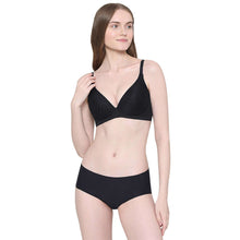 Load image into Gallery viewer, Wacoal Mysa Padded Non-Wired 3/4th Cup Everyday Wear Medium coverage T-Shirt Bra - Black LB4035