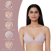 Load image into Gallery viewer, Wacoal Mysa Padded Non-Wired 3/4th Cup Everyday Wear Medium coverage T-Shirt Bra - Beige LB4035