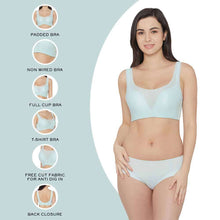 Load image into Gallery viewer, Wacoal Aura Padded Non-wired 3/4th Cup Everyday Wear Full coverage Bra - Mint Green LB5835R