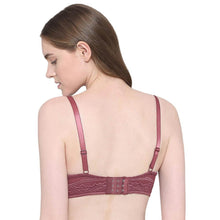 Load image into Gallery viewer, Wacoal Lucy Padded Non-Wired 3/4th Cup Bridal Wear Medium coverage Fashion Bra - Burgandy LCB258